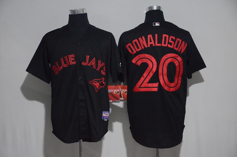 2017 MLB Toronto Blue Jays #20 Donaldson Black Jerseys